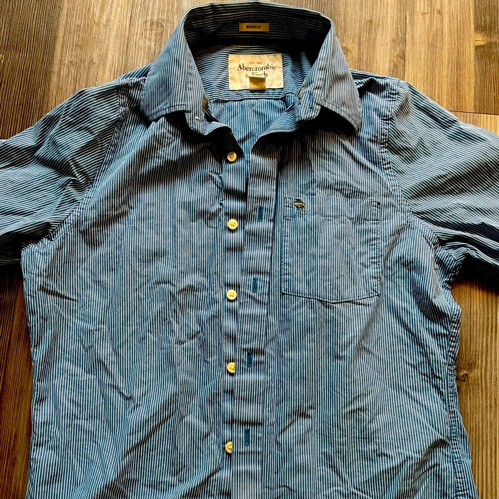 Abercrombie & Fitch Long Sleeve Button-Up Dress Shirt (L)